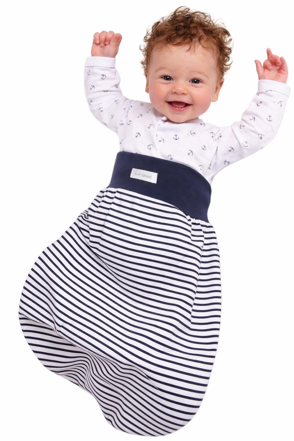 La Bortini Pucksack Fußsack Sommer Frühjahr Stramplersack für Babys Kleinkinder gestreift