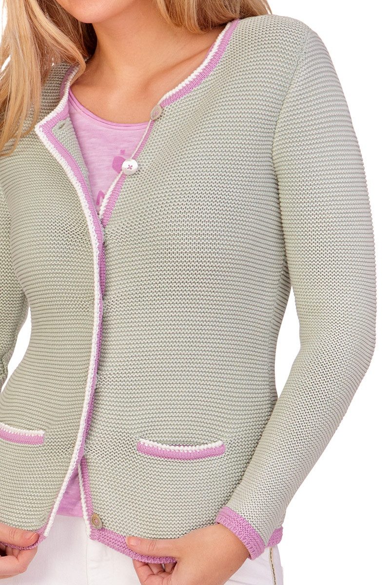 Lieblingsstück Trachtenstrickjacke Strickjacke Damen - ZARA - pastellgrün