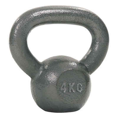 Sport-Thieme Kettlebell Kettlebell Hammerschlag, lackiert, Grau, Besonders handliche, rutschfeste Griffe