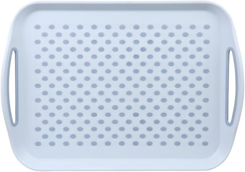 KESPER® Servierplatte Serviertablett rutschfest, Maße: 41,5 x 29 x 4,5 cm, Farbe: Blau, (1-tlg)