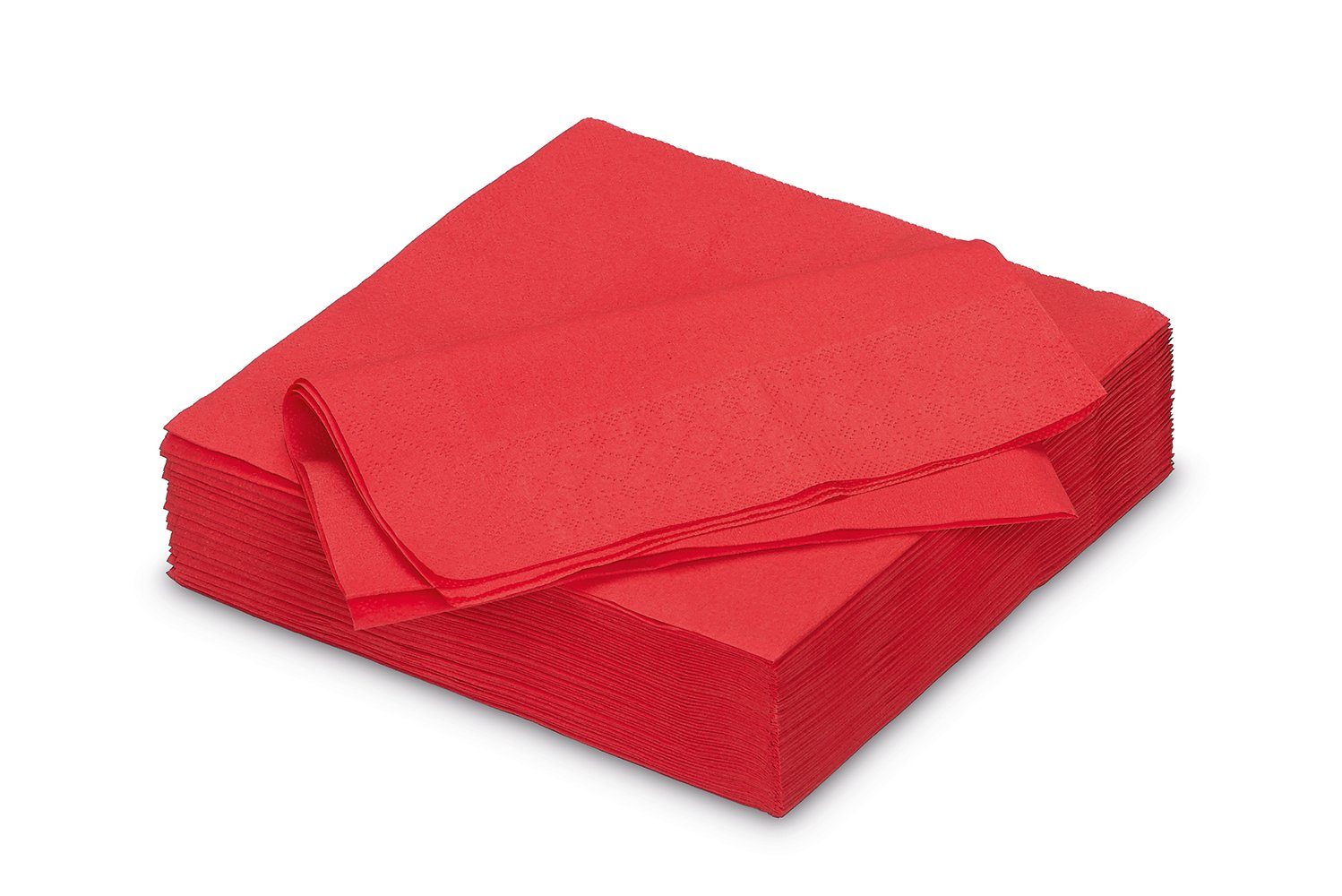 AVA Papierserviette, Servietten aus Papier 33x33cm 2-lagig 50 Stück Rot