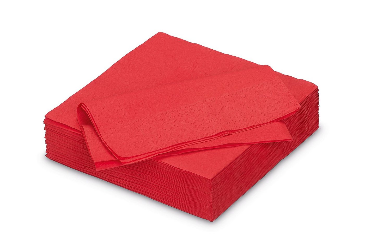 AVA Papierserviette, Servietten aus Papier 33x33cm 2-lagig 50 Stück Rot