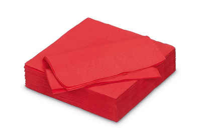 AVA Papierserviette, Servietten aus Papier 33x33cm 50 Stück Rot