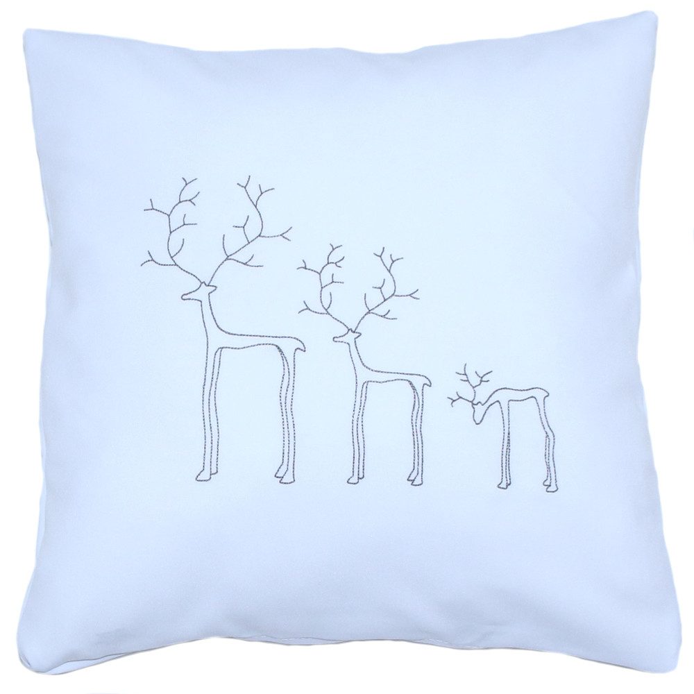 Primawela Kissenbezug Weihnachten Bezug Stickerei minimalistisch Christmas Modern Schlicht