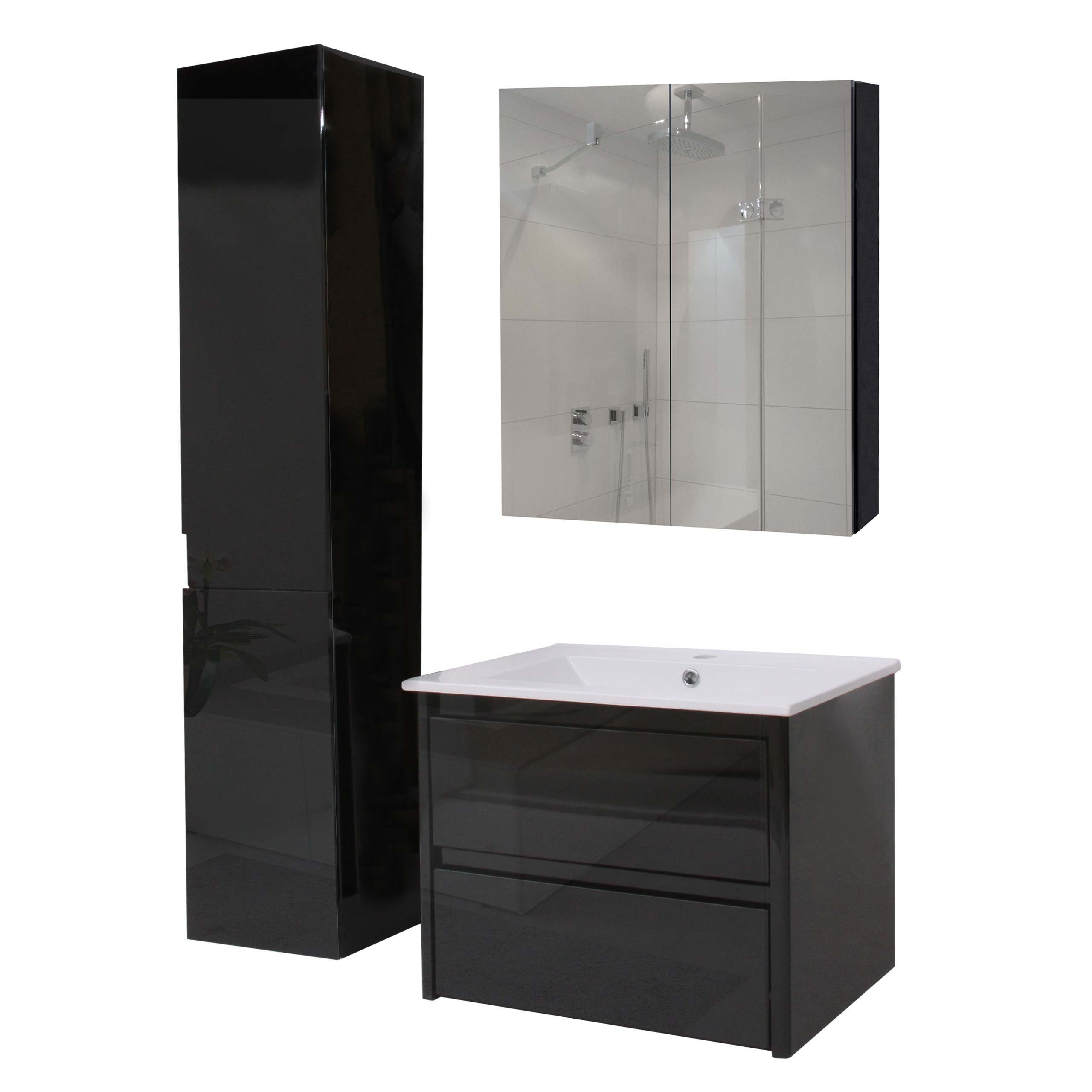 MCW Badezimmer-Set MCW-B19b-S, (Set), Hochglanz-Optik günstig online kaufen
