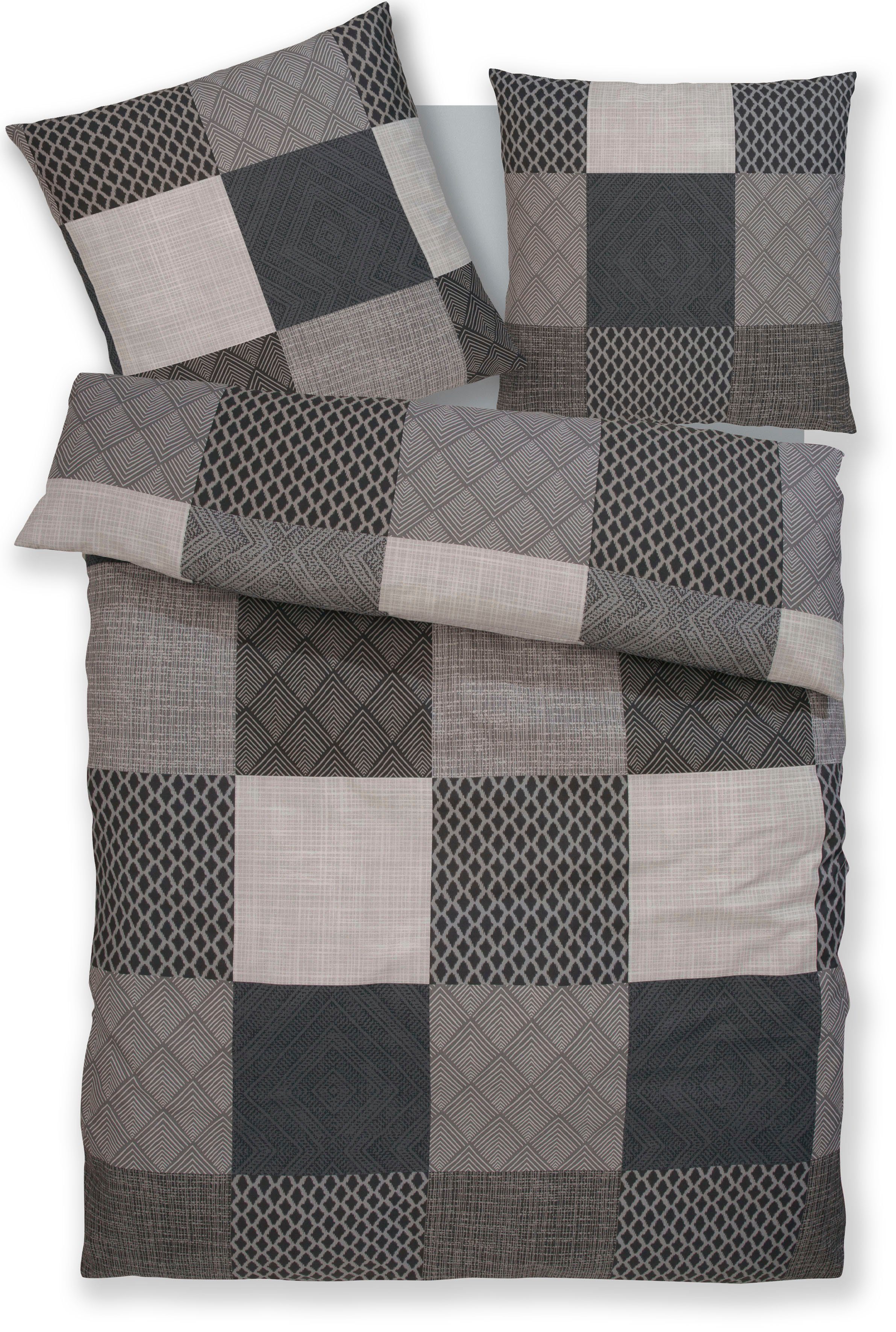 BIERBAUM Bettwäsche Ella, Renforcé, 2 teilig, in hochwertigem Renforcé, Kar günstig online kaufen