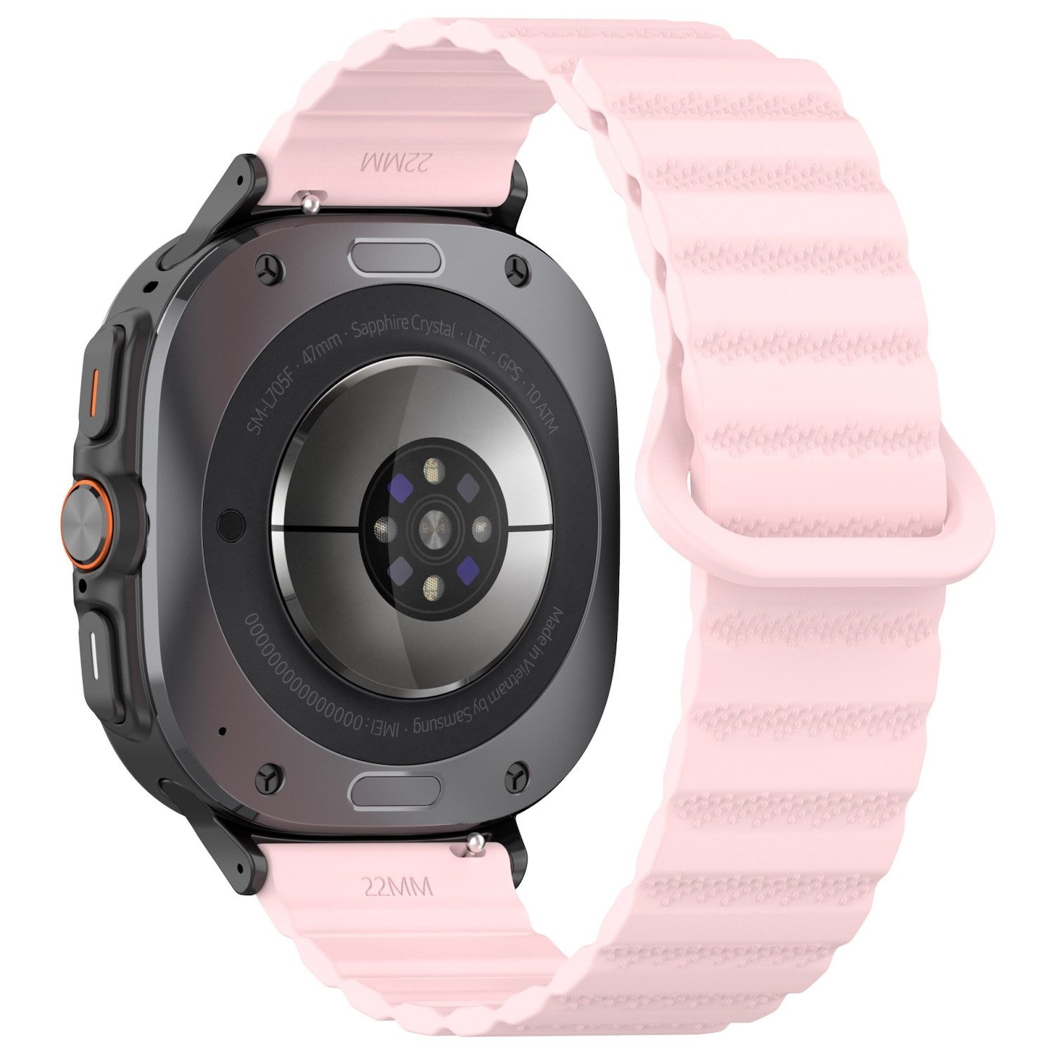 Wigento Smartwatch-Armband Für Samsung Galaxy Watch Ultra 47mm Silikon Magnetisches Arm Band