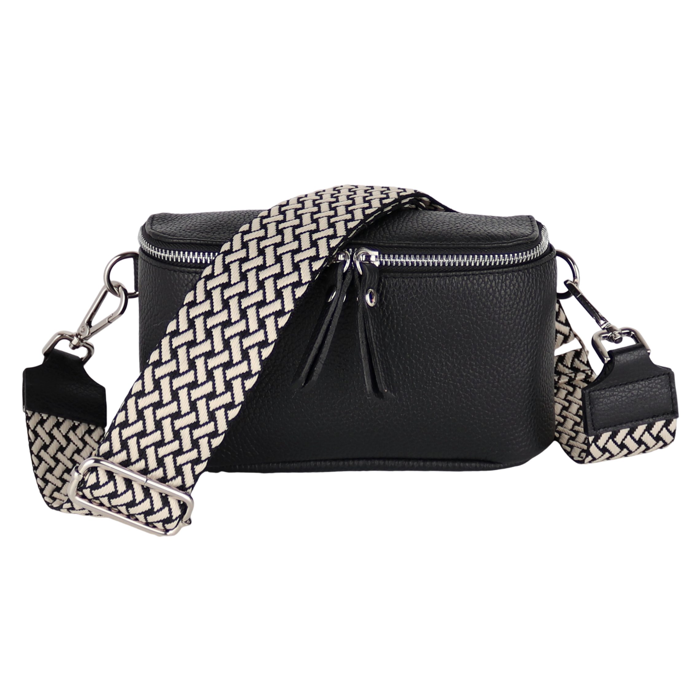 Bauchtasche Damen, Echtleder, Made in Italy, Umhängetasche, Brusttasche