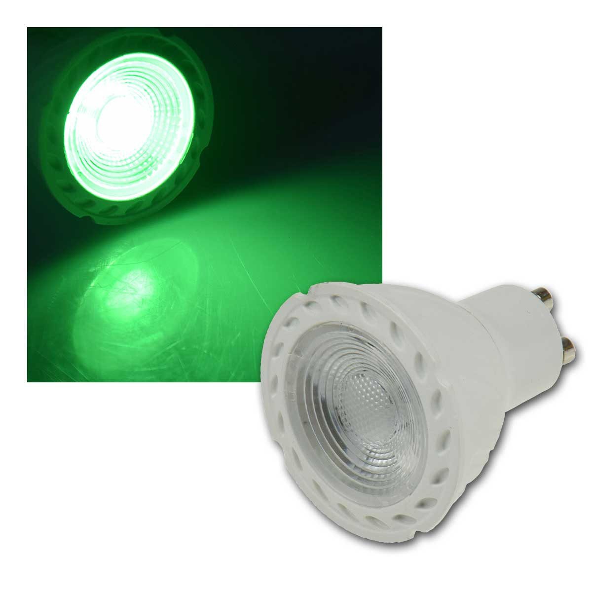 ChiliTec LED-Leuchtmittel 3x LED Strahler GU10 "LDS-50" grün 38°, 230V/5W, grün