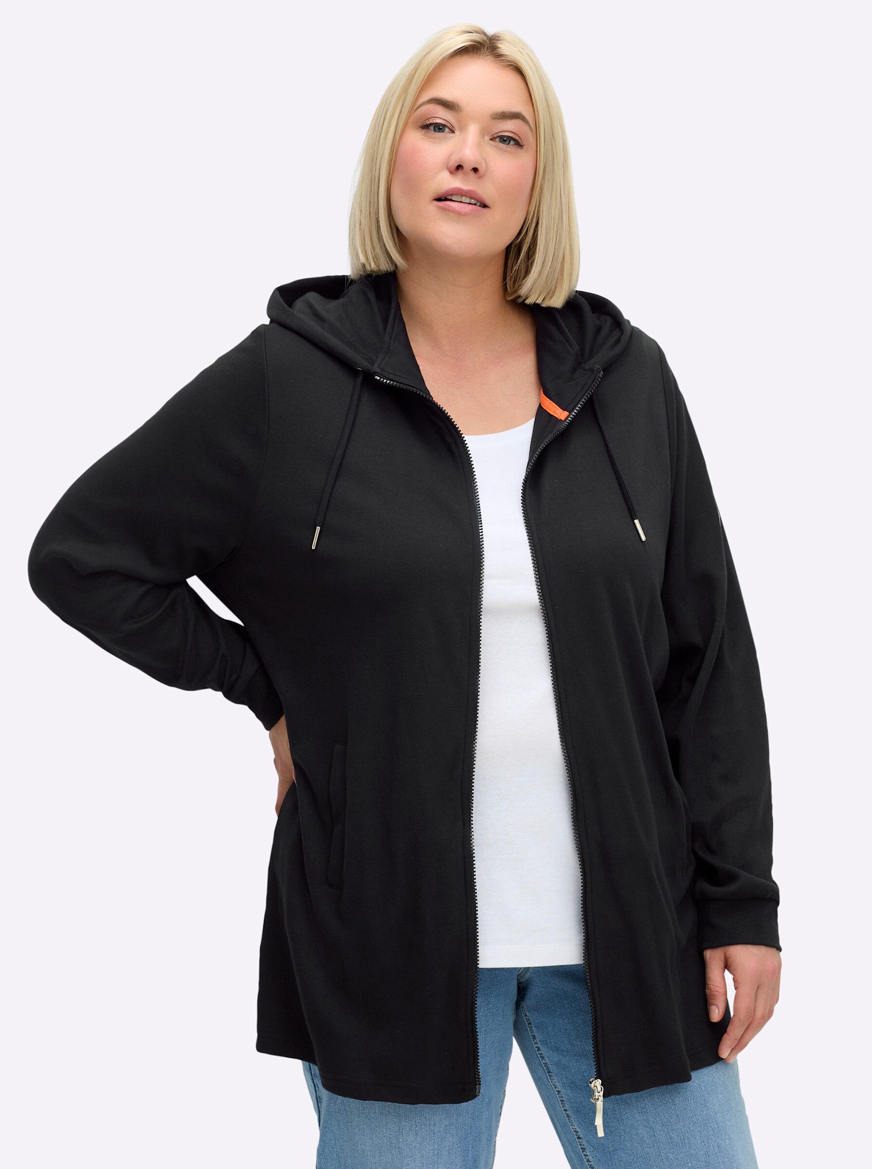 Sheego Shirtjacke Sweatjacke . günstig online kaufen