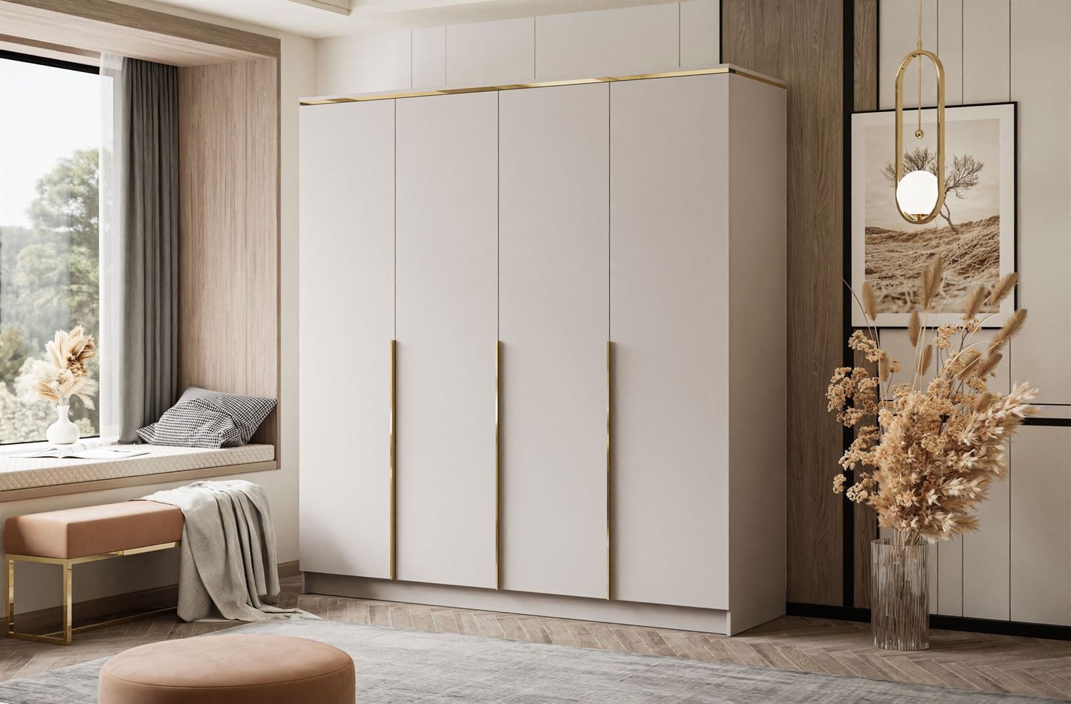 yourhouse24 Kleiderschrank AURORA 4D KASCHMIR günstig online kaufen