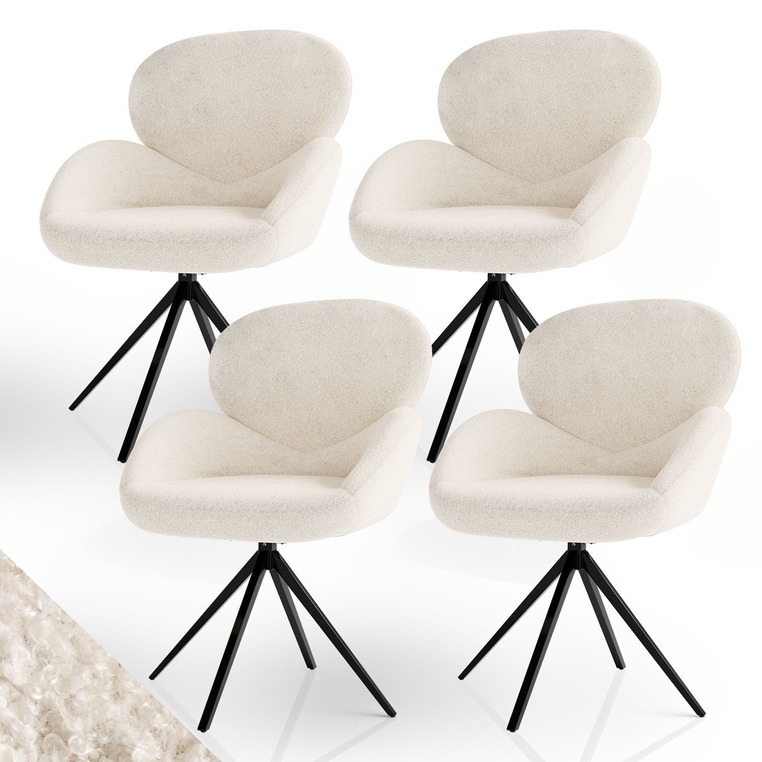 Juskys Esszimmerstuhl Albano (4 St), 360° günstig online kaufen