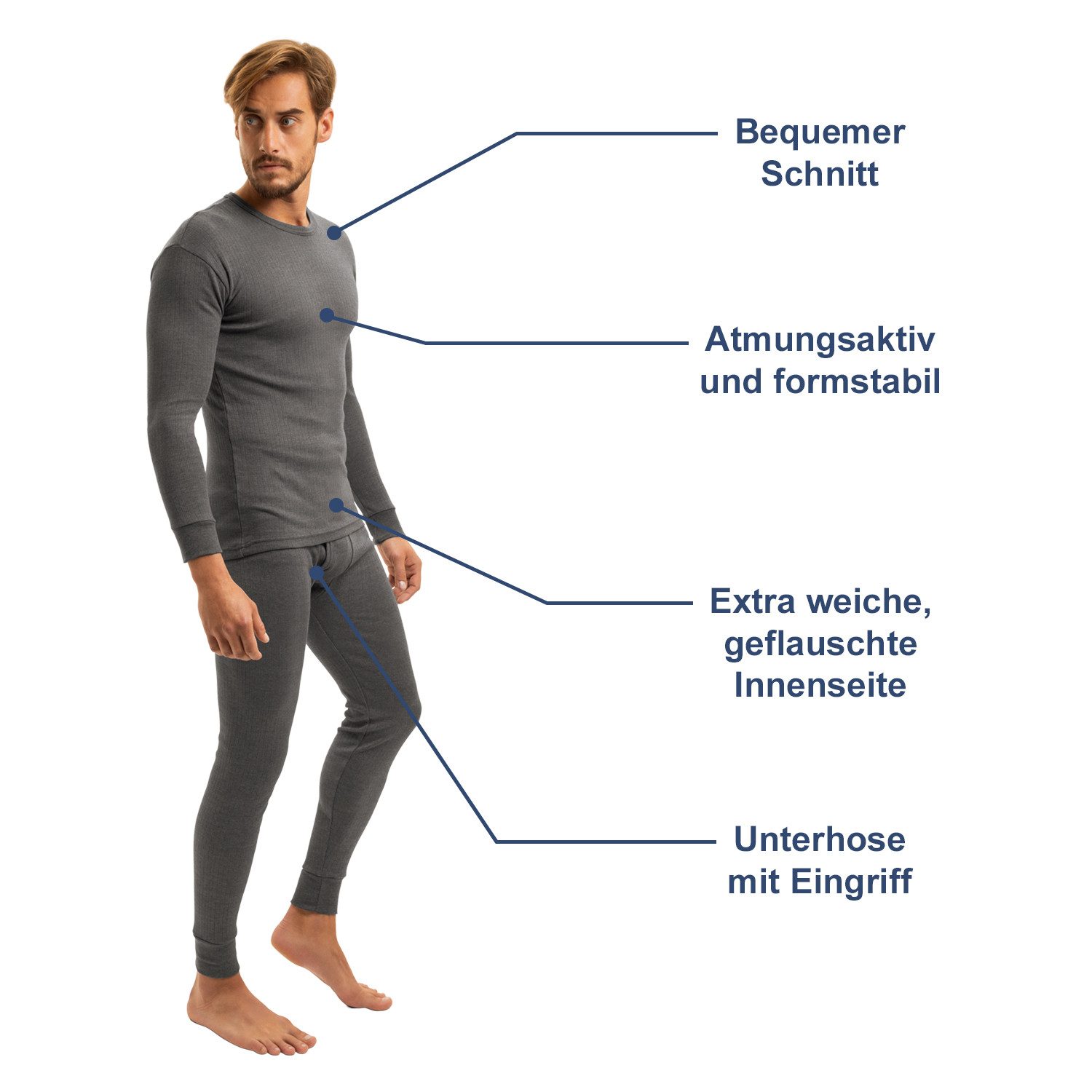MT Funktionshemd Herren Ski- Thermo Unterhemd Light - Langarm Thermowäsche günstig online kaufen