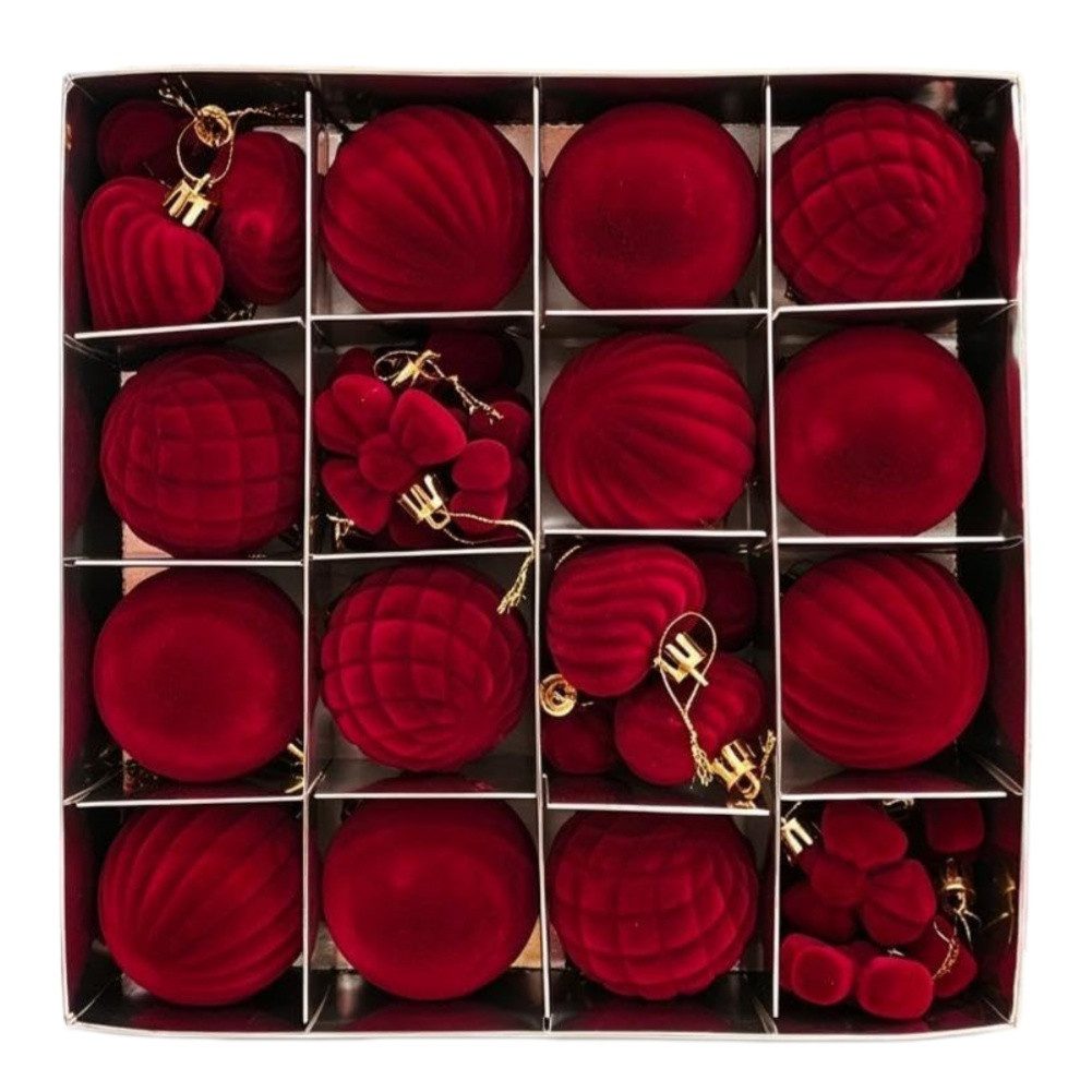 Sorvyzxn Weihnachtsbaumkugel Weihnachtsdeko Weihnachtskugeln 32-teiliges Set,Weihnachtsbaumschmuck