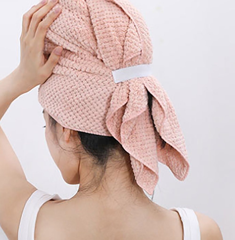 Wasser, (1-St), Turban-Handtuch absorbiert Schleife für mit Haar L.Ru Duschhaube Die UG Mikrofaser-Trockenhaarkappe trockenes