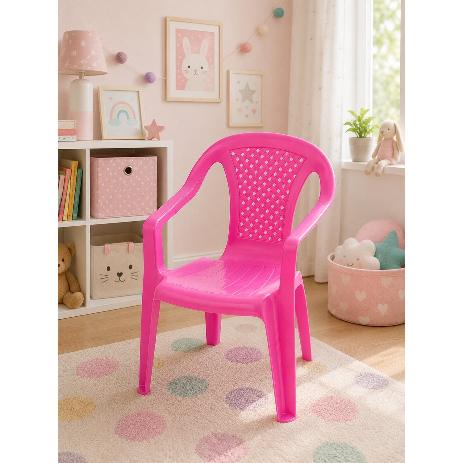 Progarden Stuhl 68757 Kinder Stapelsessel Camelia, pink – Bild 2 von 2