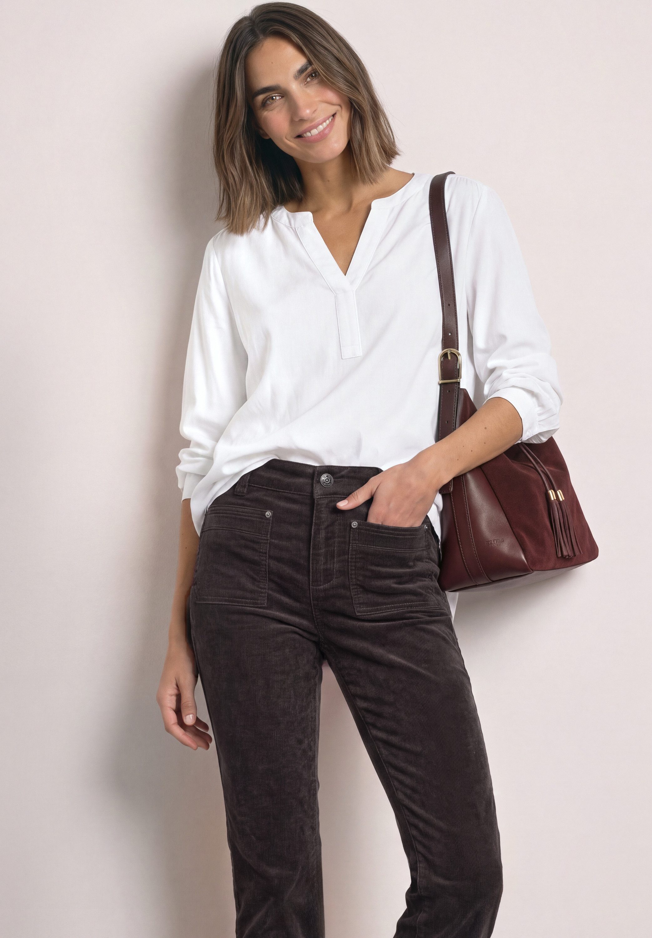 STREET ONE Cordhose Style Blaire Bootcut / im Slim Fit