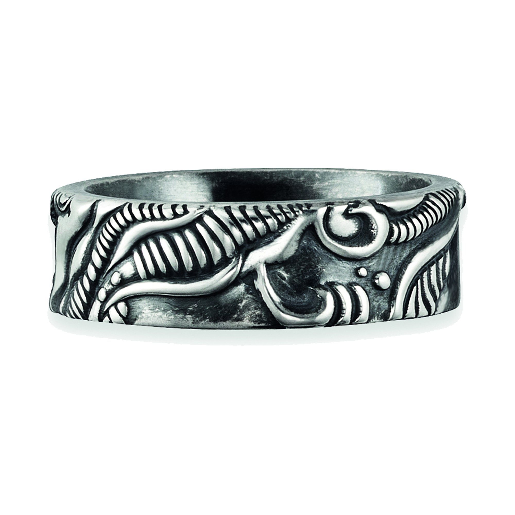 CAÏ Fingerring 925/- Sterling Silber oxidiert Japan