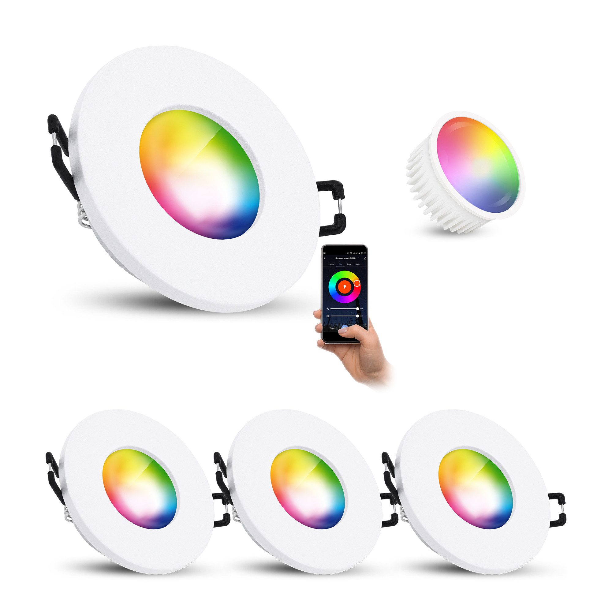 linovum Smarte LED-Leuchte ISAWO Einbau Deckenstrahler günstig online kaufen
