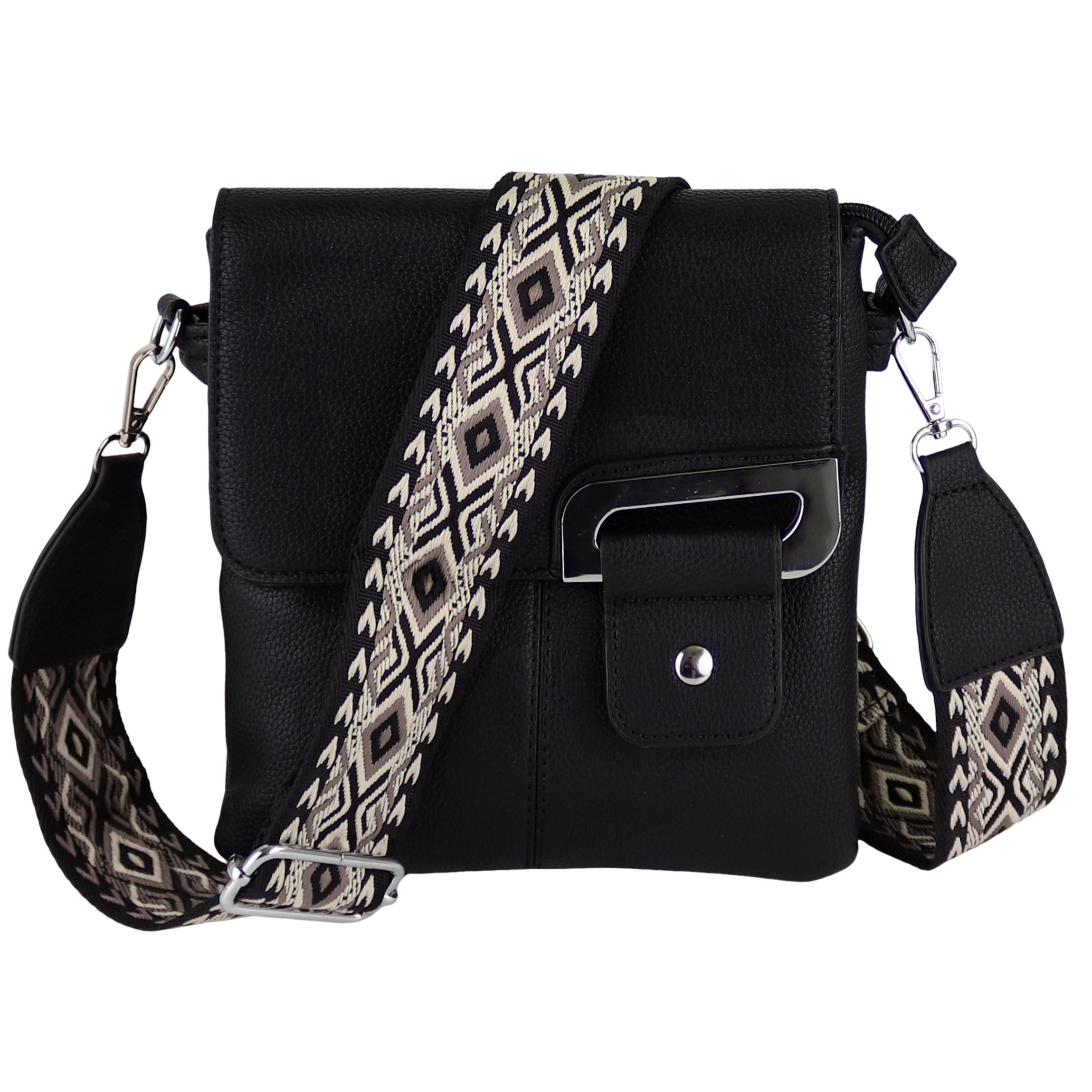 MIRROSI Umhängetasche Damen Crossbody Bag, Klein 20x22x3cm (gemusterten& verstellbaren Schulterriemen, 1 Tasche & 2 Gurte), Kleine Tasche, Schultertasche für jeden Anlass