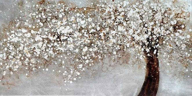 Home affaire Ölbild »Albero«, Gemälde, handbemaltes Bild auf Leinwand, Motiv Baum, 80x40 cm, Wohnzimmer, romantisch