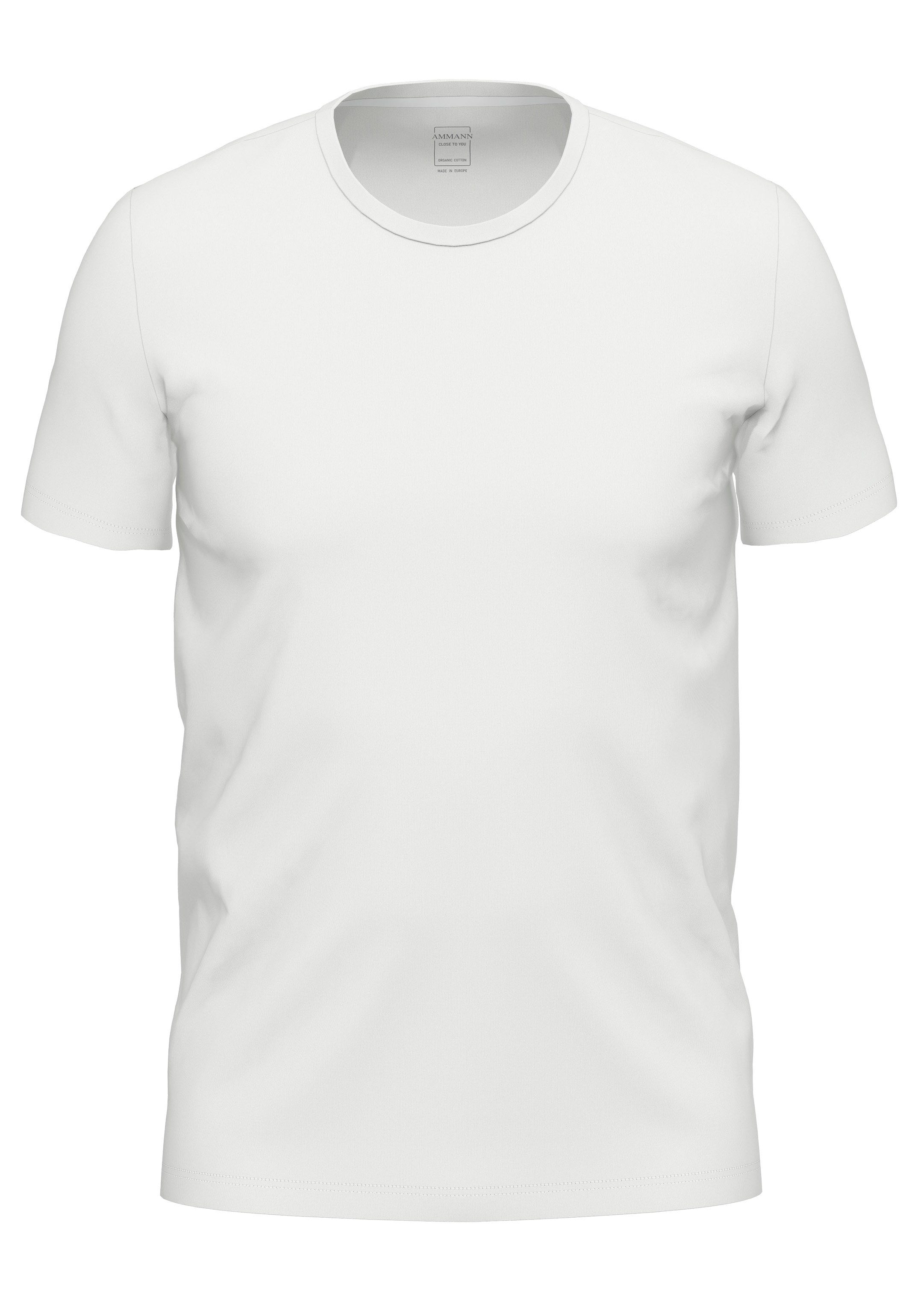 Ammann Unterhemd Close to you (1-St) Unterhemd / Shirt Kurzarm - Baumwolle - Atmungsaktiv Weiß
