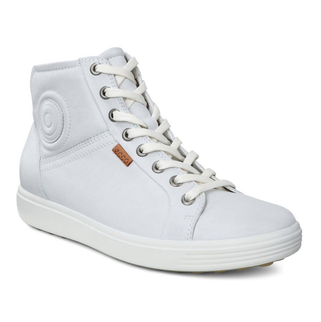 Ecco Soft 7 High (leichte und flexible Sohle) weiss Damen Sneaker – Bild 3 von 5