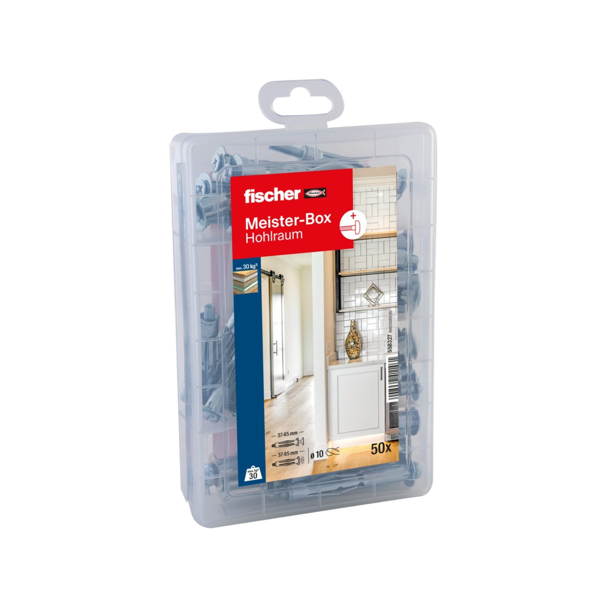 fischer Metallbohrer fischer Meister-Box Hohlraum + Schraube (50 Teile)
