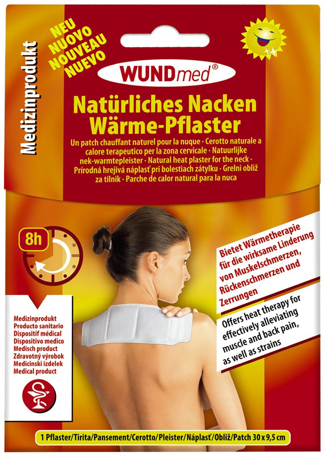 Wundmed Wärmepad Nacken-Schulter-Wärmepflaster Wärmekissen 30 x 9,5 cm, Stück 1-tlg., Wärmekissen, Wärmepflaster Nacken-Wärmepflaster wärmekissen heizkissen