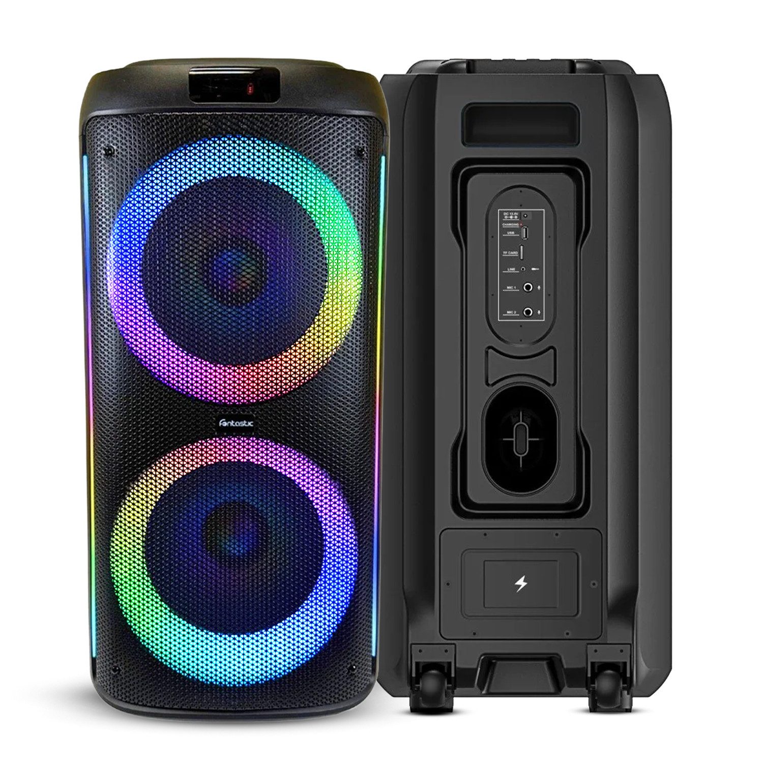 fontastic Zeal 1000 Party Lautsprecher mit Mikrofon, LED & Bluetooth Bluetooth-Lautsprecher (100 W)
