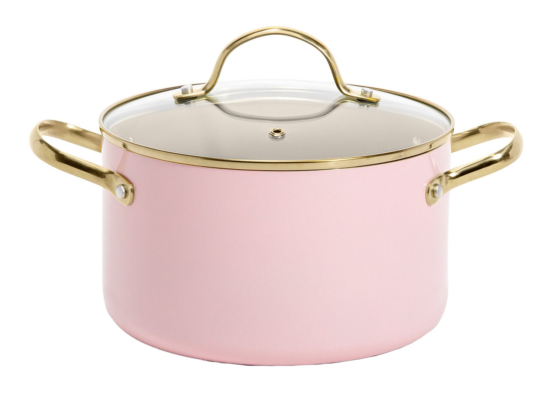 Paris Hilton Topf-Set Paris Hilton, Kochgeschirr-Set, Aluminium (Set, 10-tlg., Bratpfanne Ø 20/25 cm, Kochtopf 4l, Kasserolle 1,9l, 4 Pfannenschoner), Set aus Bratpfannen, Kochtöpfe und Pfannenschoner