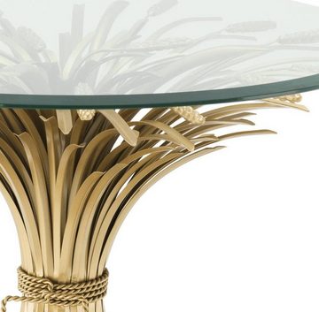 Casa Padrino Beistelltisch Luxus Beistelltisch Antik Gold Ø 90 x H. 70 cm - Runder Designer Beistelltisch mit abgeschrägter Tischplatte