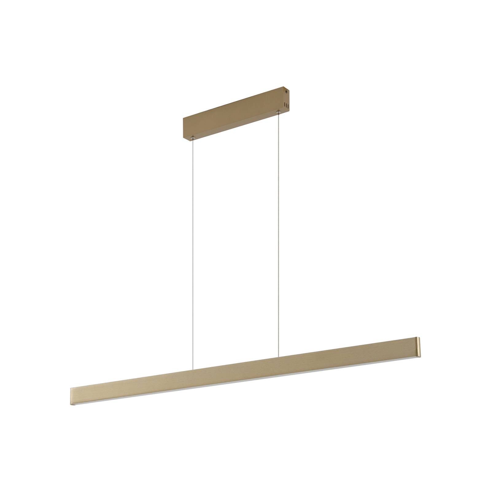 Lucande Hängeleuchte Mylosh, LED, Metall, Gold / Messing Farbwechsel warmweiß / tageslicht IP20 mit Fernbedienung, LED 34,5 W gesamt, Farbwechsel warmweiß / tageslicht