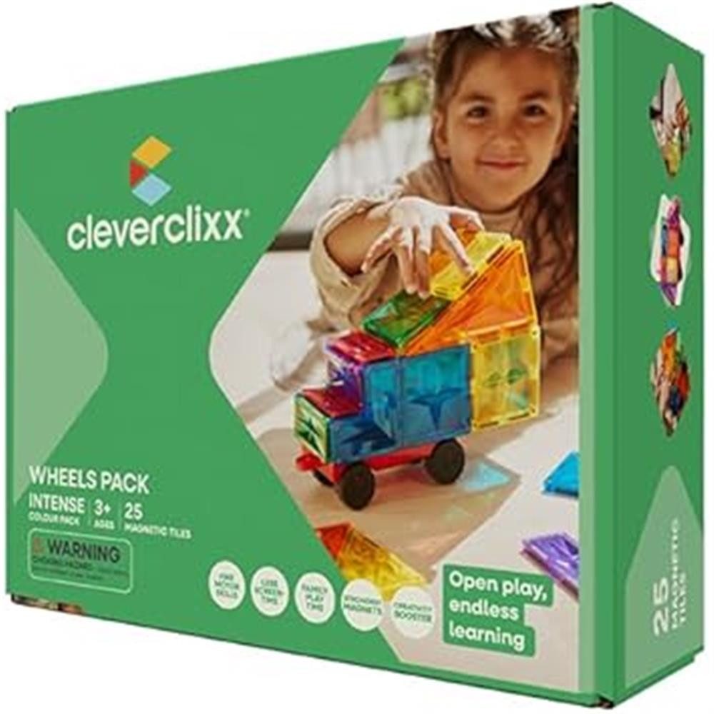 Cleverclixx Cleverclixx Auto-Bausatz in Knallfarben 25 Teile Magnetspielbau günstig online kaufen
