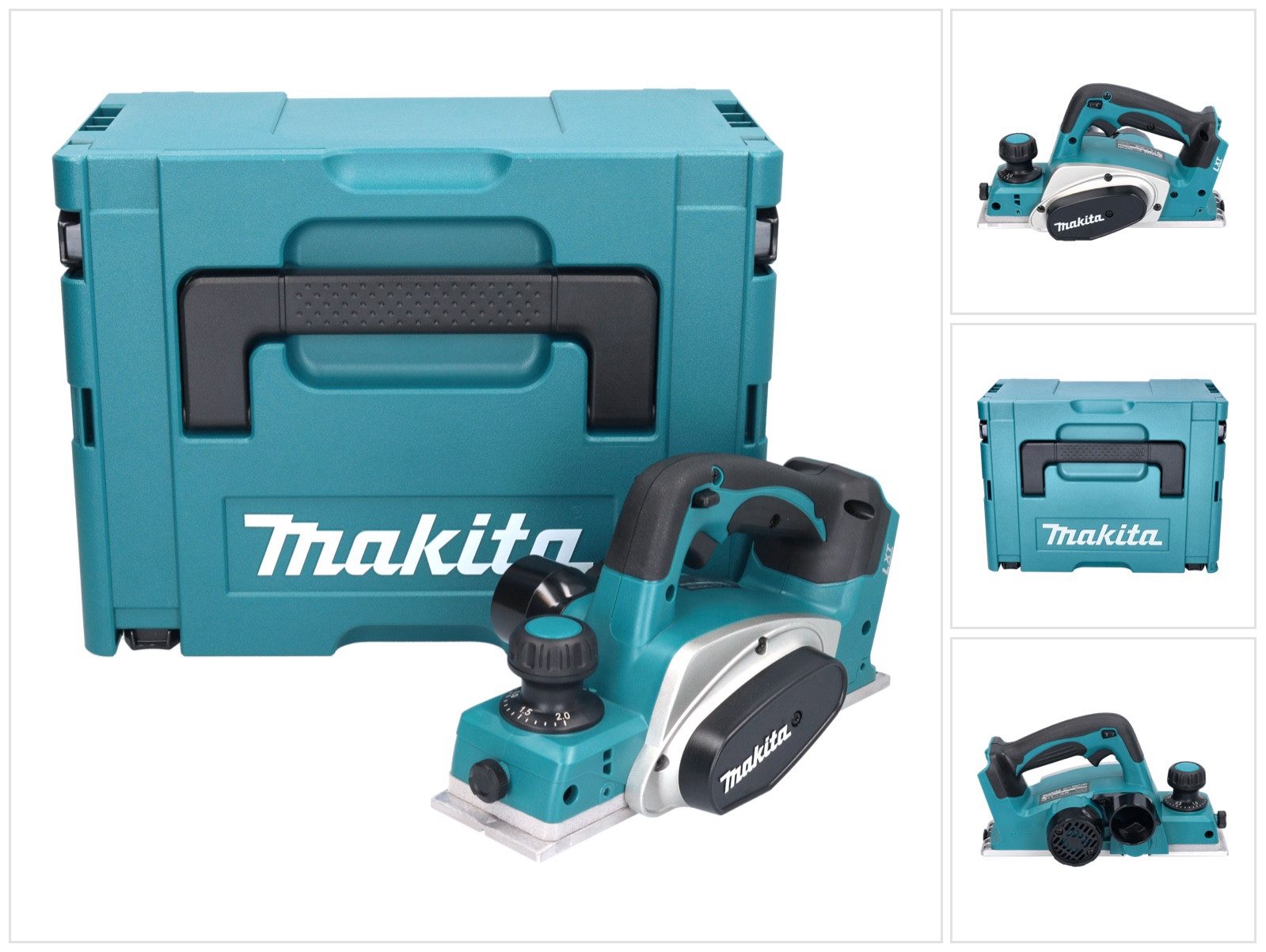 Makita Akku-Falzhobel DKP 180 ZJ Akku Hobel 18 V 82 mm + Makpac - ohne Akku, ohne Ladegerät