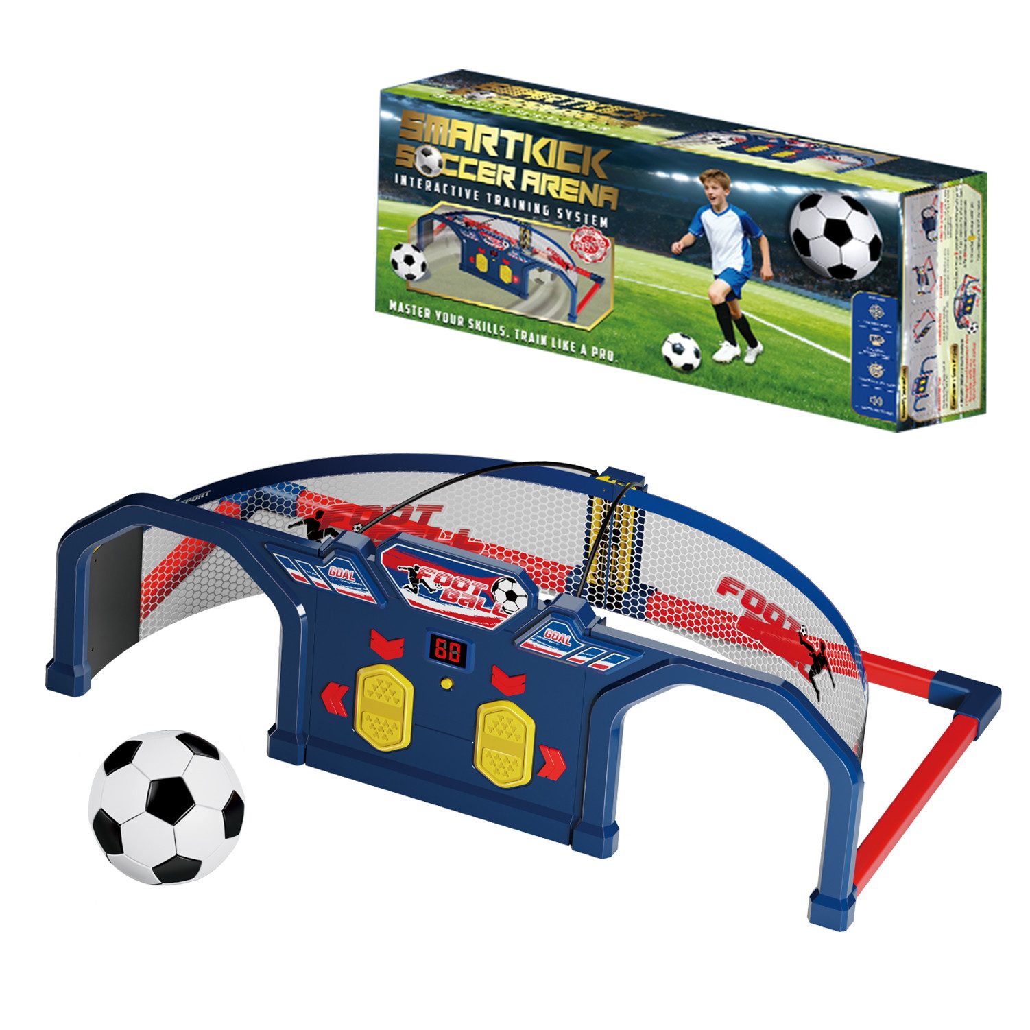 Esun Spielball Fußball Spielzeug, Fussball Geschenke Jungen für Garten Indoor Outdoor (Set, Fußballspiele mit Lichtern), Fußball Training Soccer Spiel Kinder ab 6 7 8 9 10
