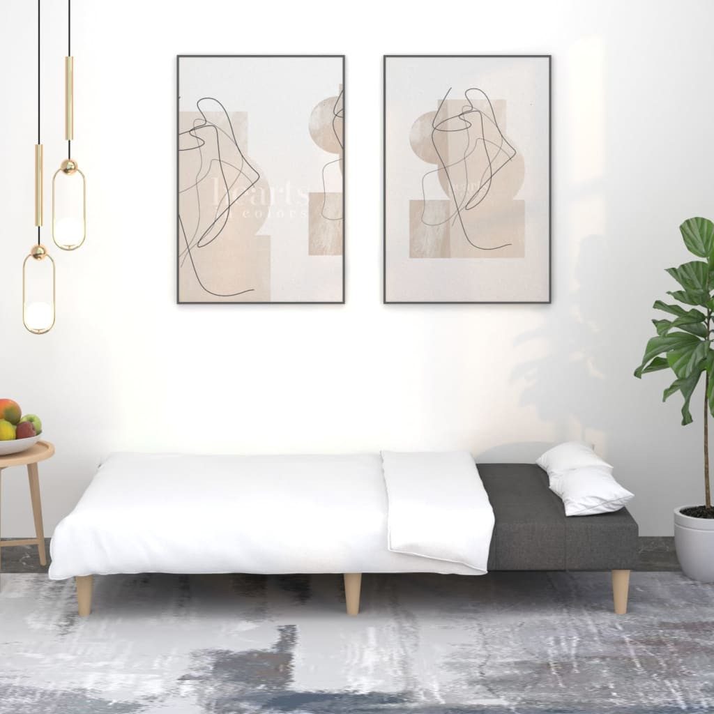 vidaXL Sofa Schlafsofa 2-Sitzer Hellgrau Stoff günstig online kaufen