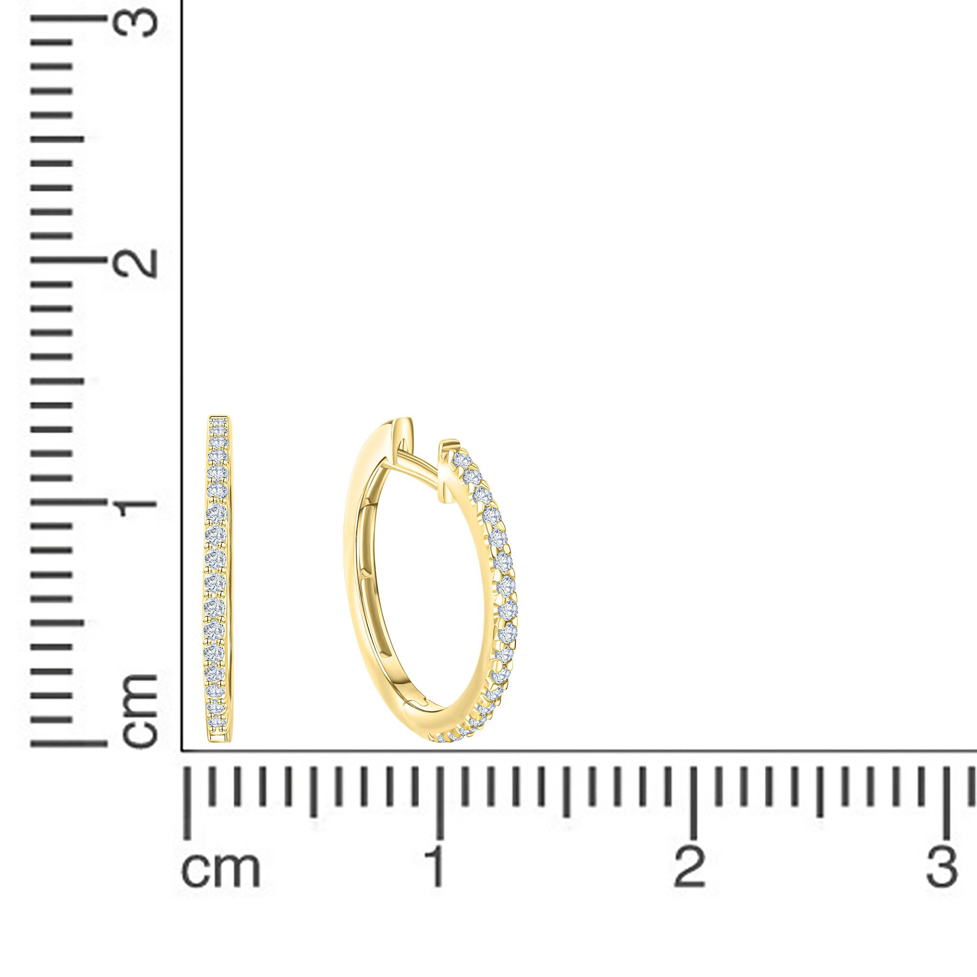 Vivance Paar Creolen 585/- Gelbgold Zirkonia günstig online kaufen