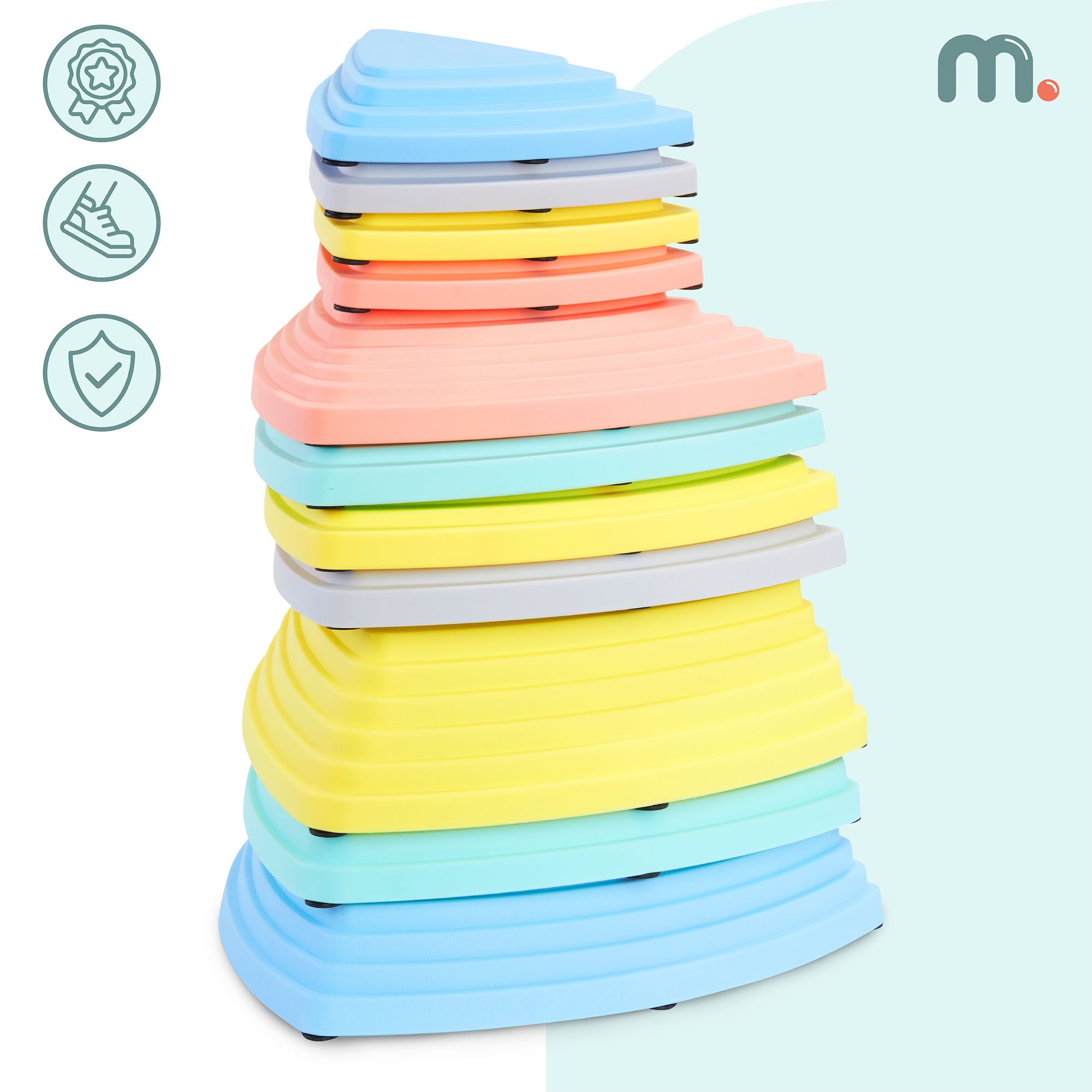 Mamabrum Lernspielzeug Farbenfrohe Balanciersteine - 11-teiliges günstig online kaufen