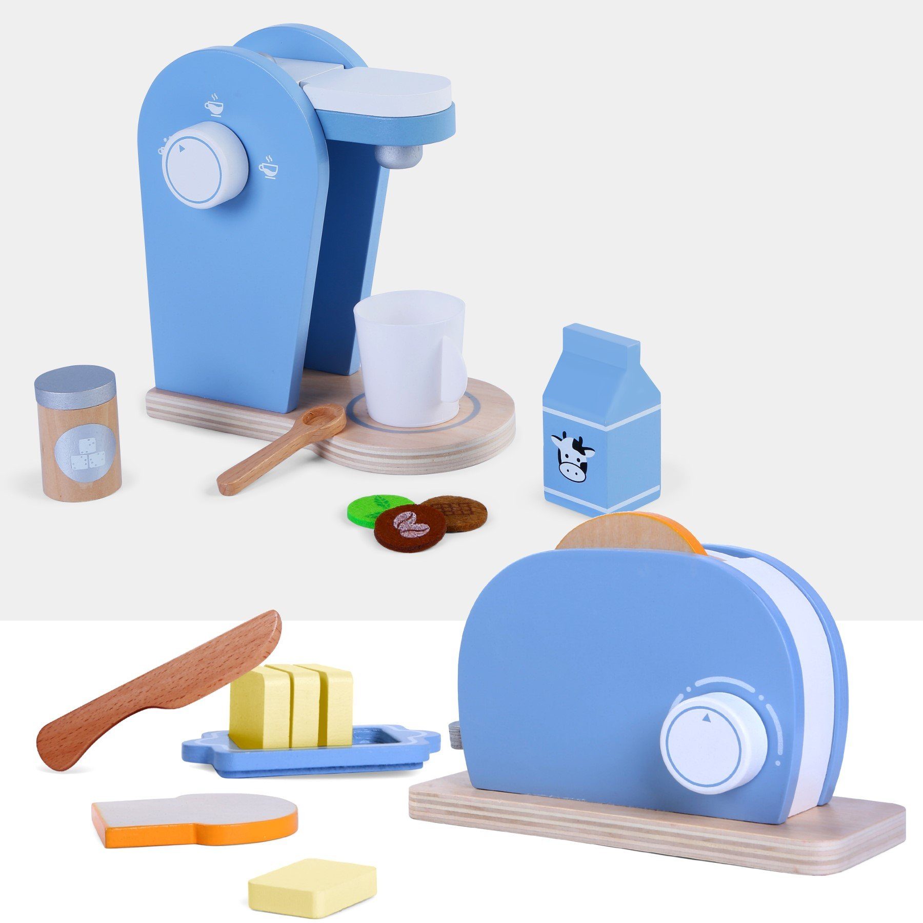 TikTakToo Kinder-Toaster Frühstücksset Kinder Kaffemaschine Toaster günstig online kaufen