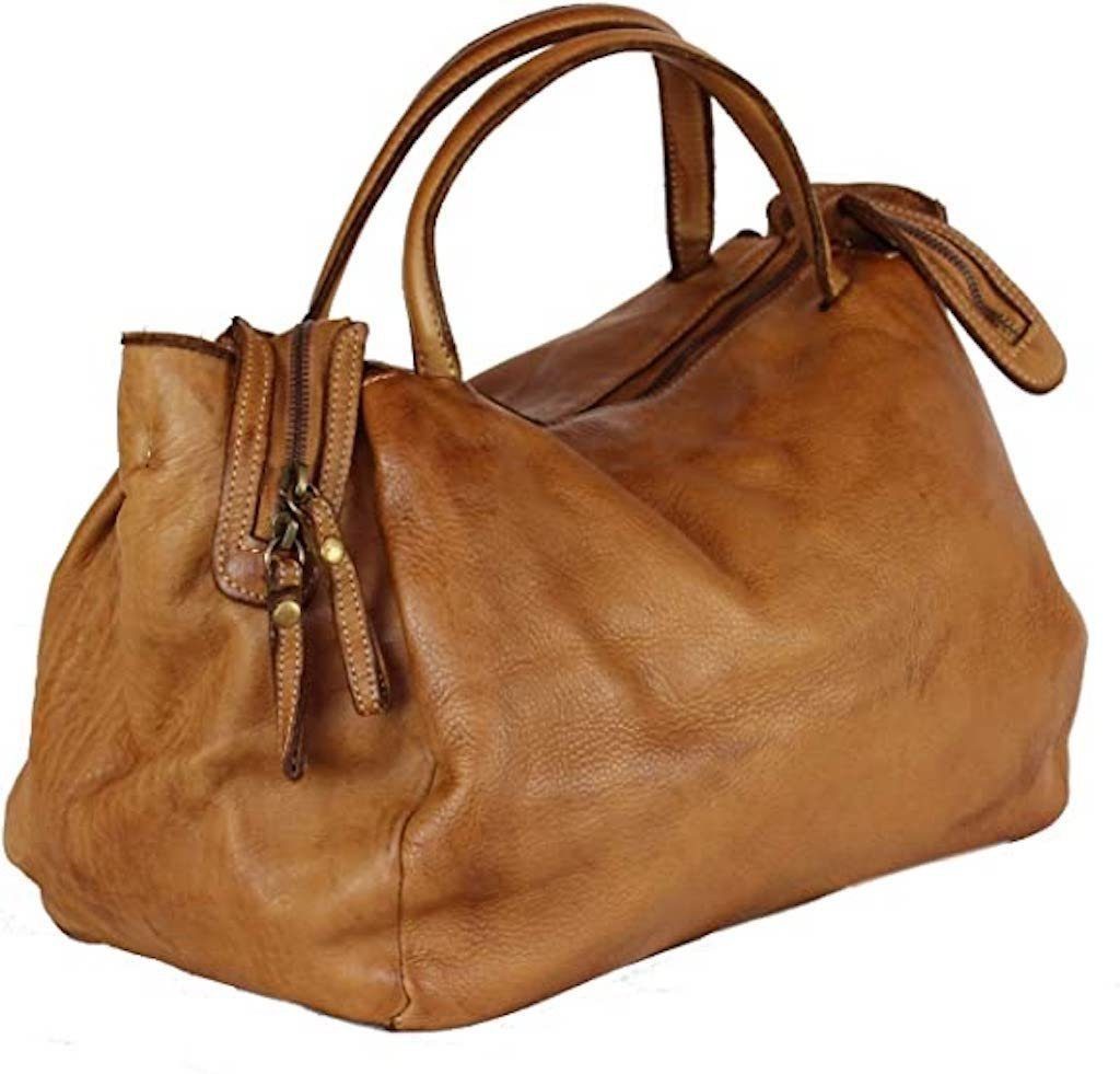 BZNA Handtasche Dianan Designer Tasche Ledertasche kurze Tragegriffe - Vintage, weiches Leder