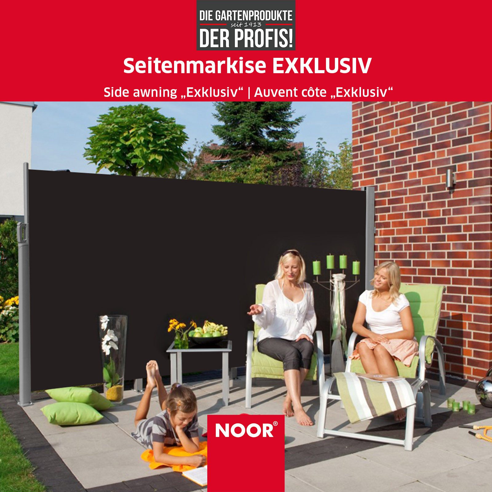 NOOR Seitenmarkise EXCLUSIV ausziehbar bis 350 günstig online kaufen