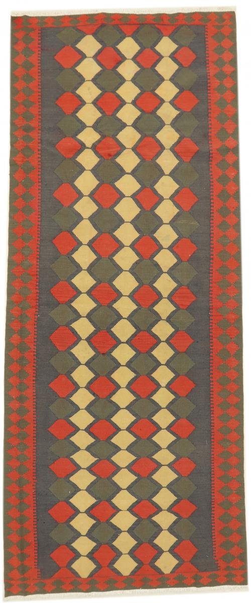 Orientteppich Kelim Fars Azerbaijan Antik 131x313 Handgewebter Orientteppich, Nain Trading, rechteckig, Höhe: 4 mm