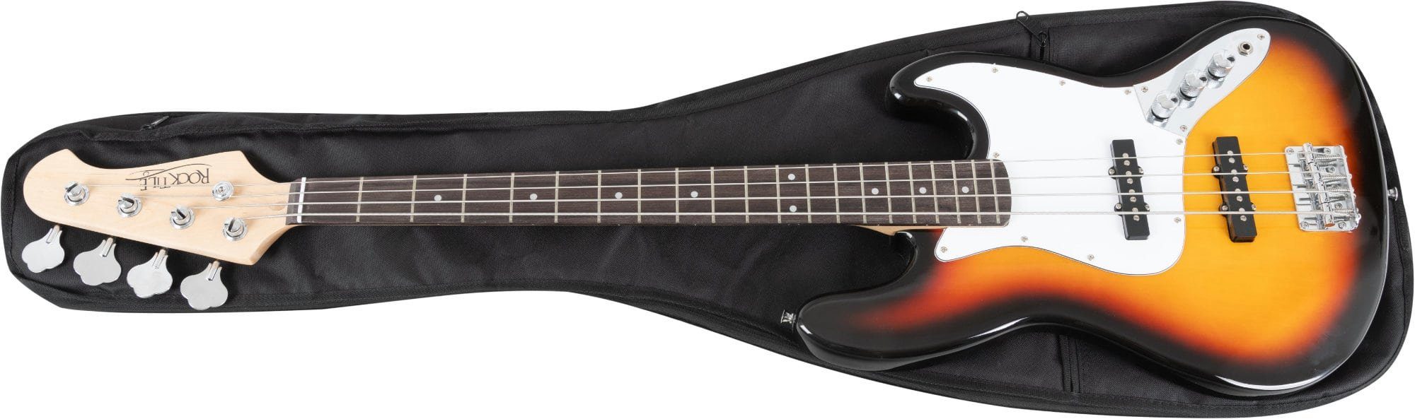 Schwarz, Rucksackgurten mit verstellbaren McGrey Gitarrentasche E-Basstasche EBEB-1222BK gepolsterte aus E-Basstasche Nylon