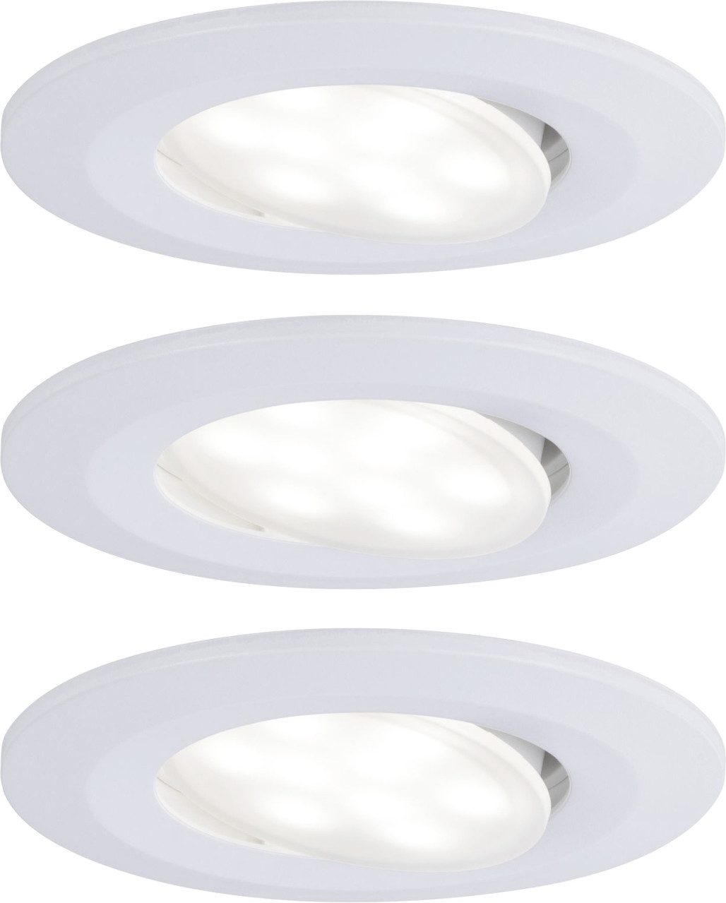 Paulmann LED Einbaustrahler Paulmann HomeSpa 3er Set LED Einbauleuchte Calla, Inkl. Leuchtmittel, Dimmbar ohne Bewegungsmelder