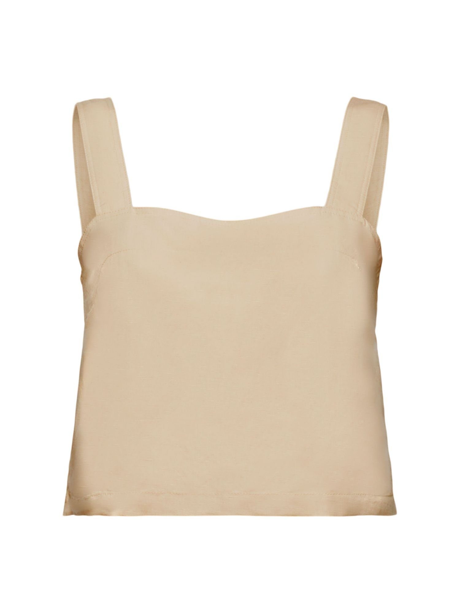 Esprit Collection Blusentop Verkürztes Camisole, Leinenmix