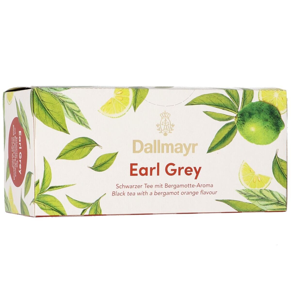 DALLMAYR Tee Earl Grey, 25 Aufgussbeutel, Schwarztee mit Bergamotte-Aroma