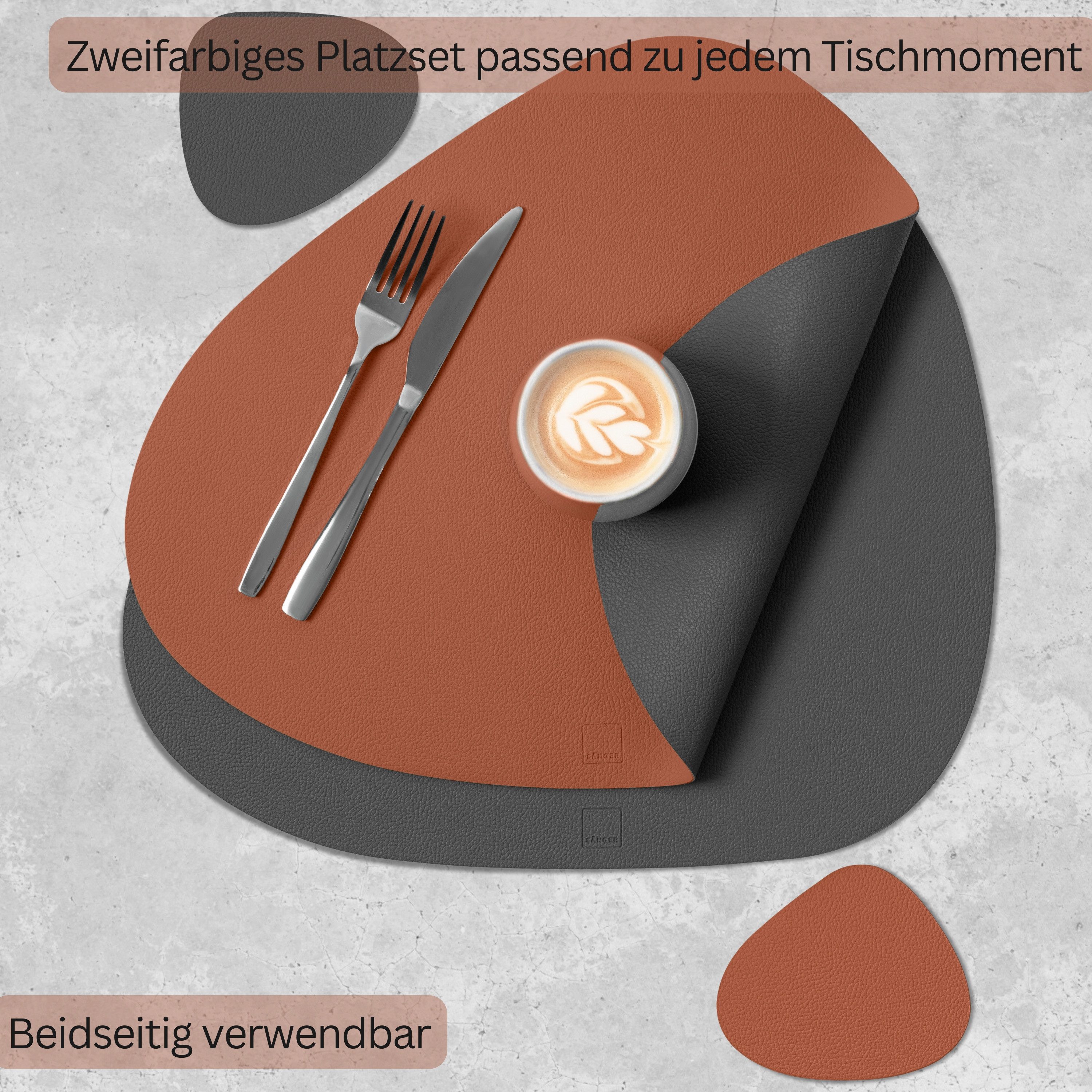 SÄNGER Platzset aus Kunstleder, (Set, 8-St., aus Platzdeckchen und Unterset günstig online kaufen