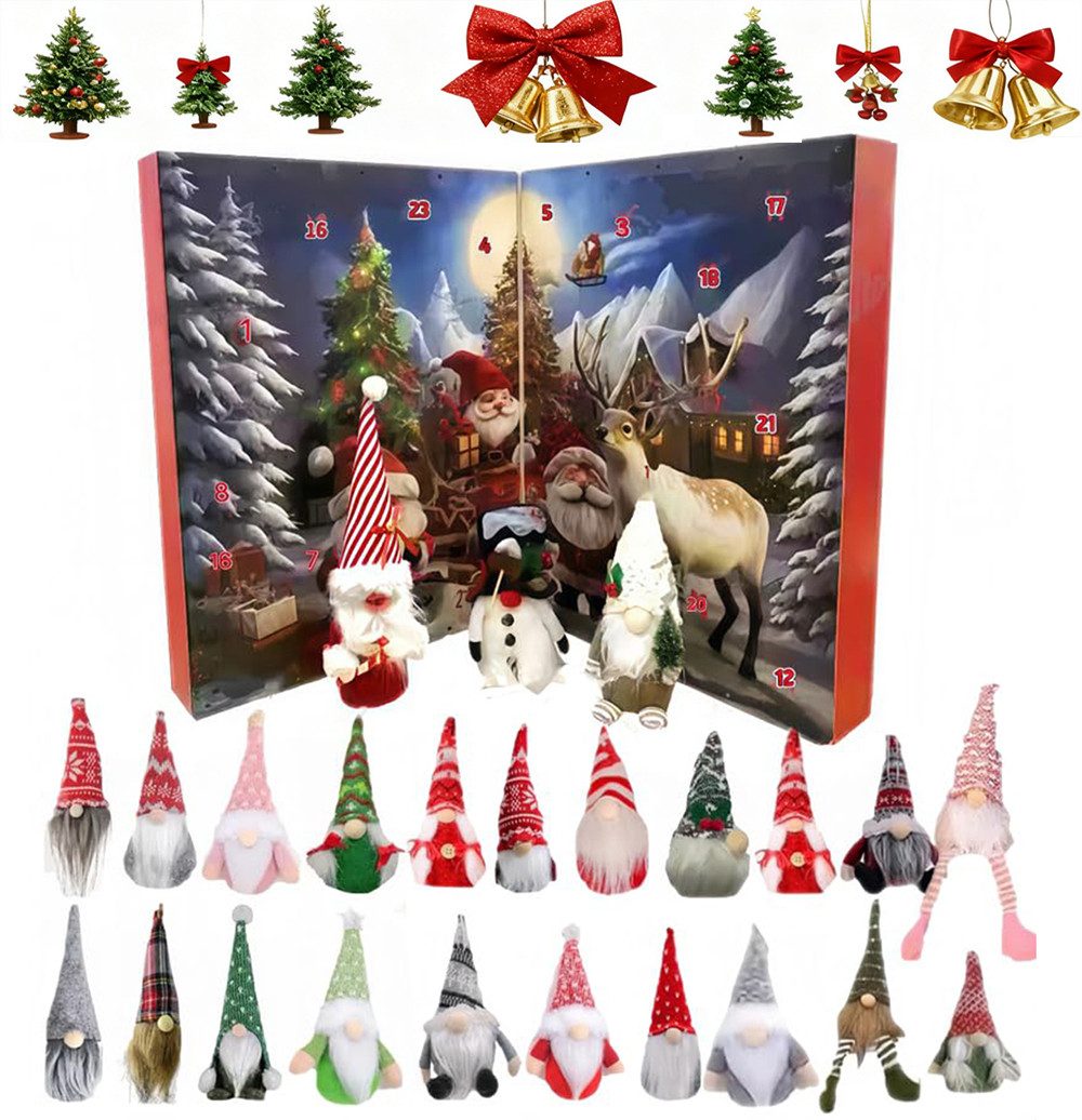 CLTYQ Adventskalender Gnome Adventskalender 2025, 24 Tage Weihnachtsgnome C günstig online kaufen