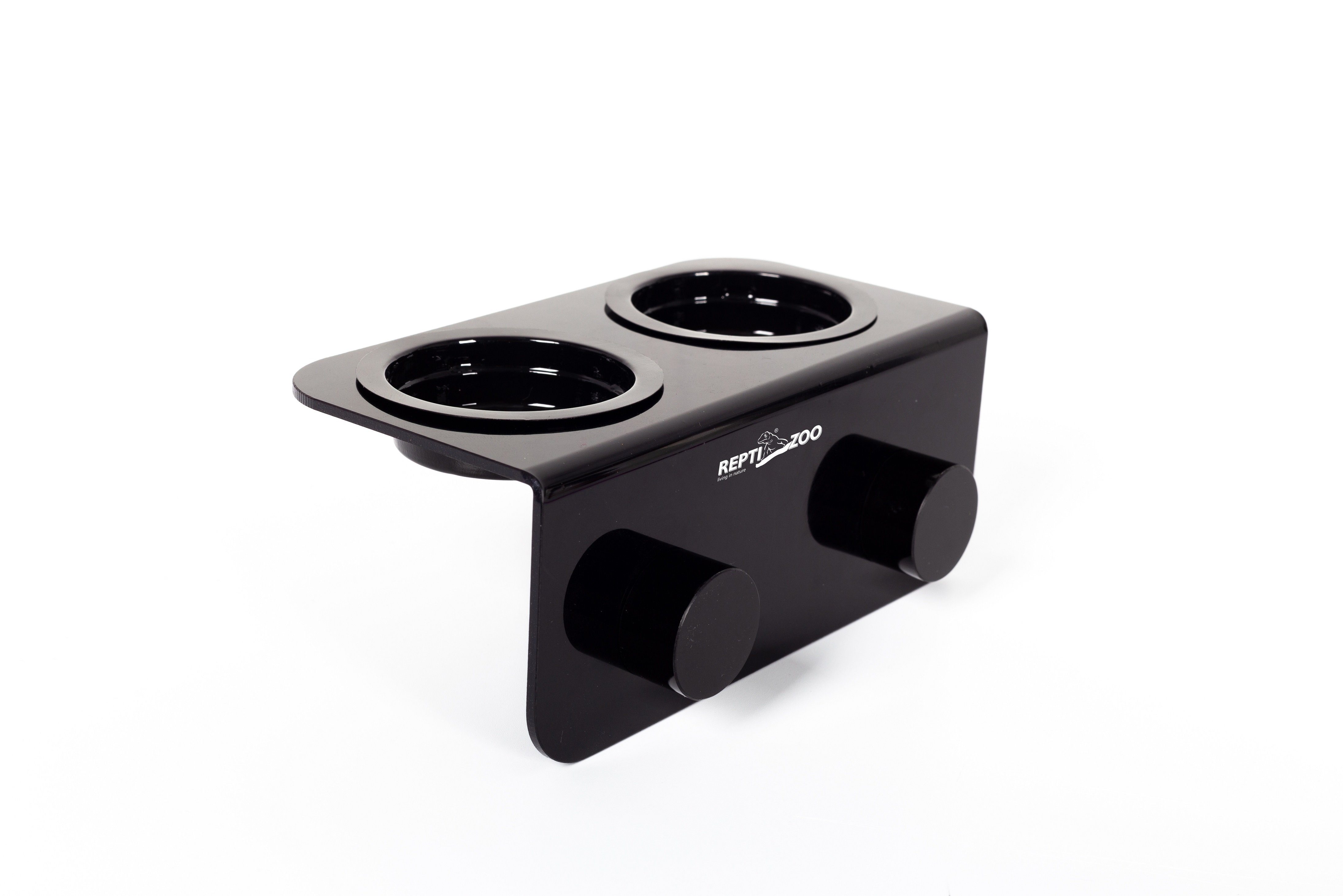 ReptiZoo Terrarium Reptizoo Кормhalter doppelt (schwarz) Magnetbefestigung inkl. sechs